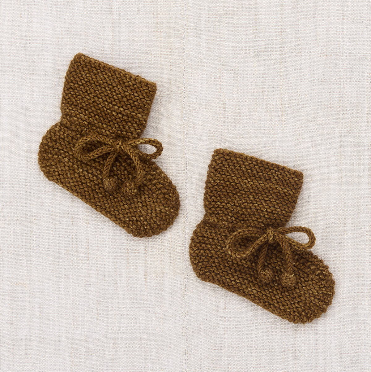 Baby Classic Booties in Nutmeg by Misha & Puff