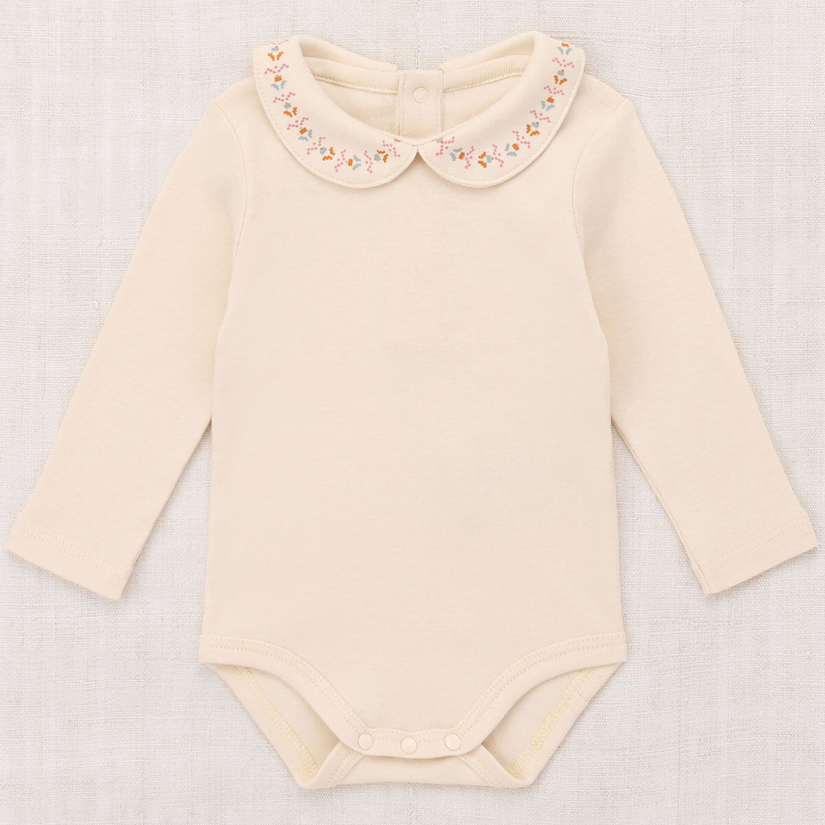 Baby Millefleurs Petit Collar Onesie in String by Misha & Puff
