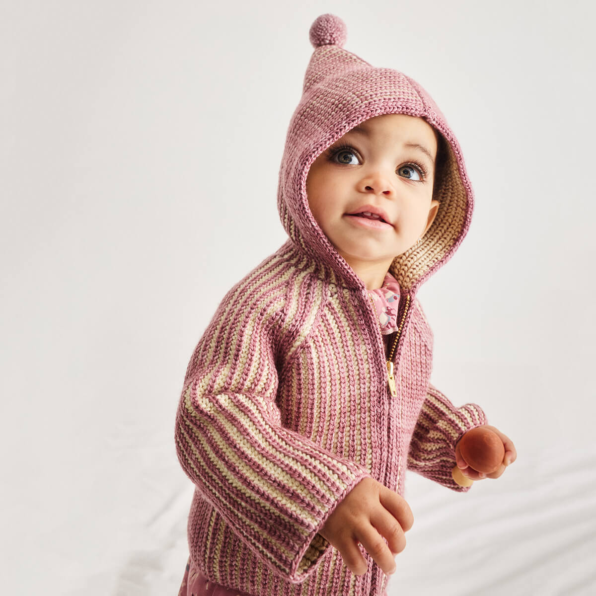 Baby North Wind Jacket in Antique Rose by Misha & Puff