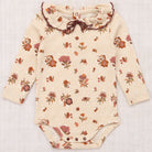 Baby Pattie Onesie in String / Antique Rose Holyoake Floral by Misha & Puff