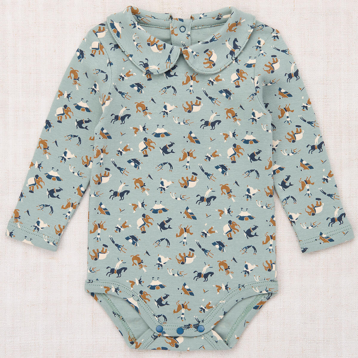 Baby Petit Collar Onesie in Onsen Circus by Misha & Puff