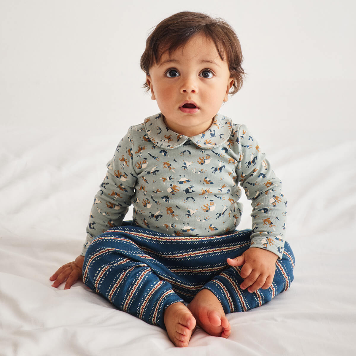 Misha&Puff Baby Petit Collar Onesie MISHA & PUFF PETIT COLLAR