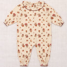 Baby Pierrot Onesie in String / Antique Rose Holyoake Floral by Misha & Puff
