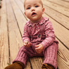 Baby Rib Longies in Antique Rose by Misha & Puff