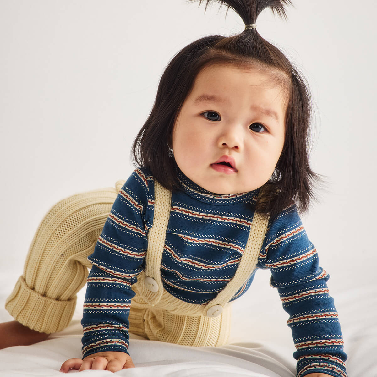 Baby Rib Longies in Shortbread by Misha & Puff