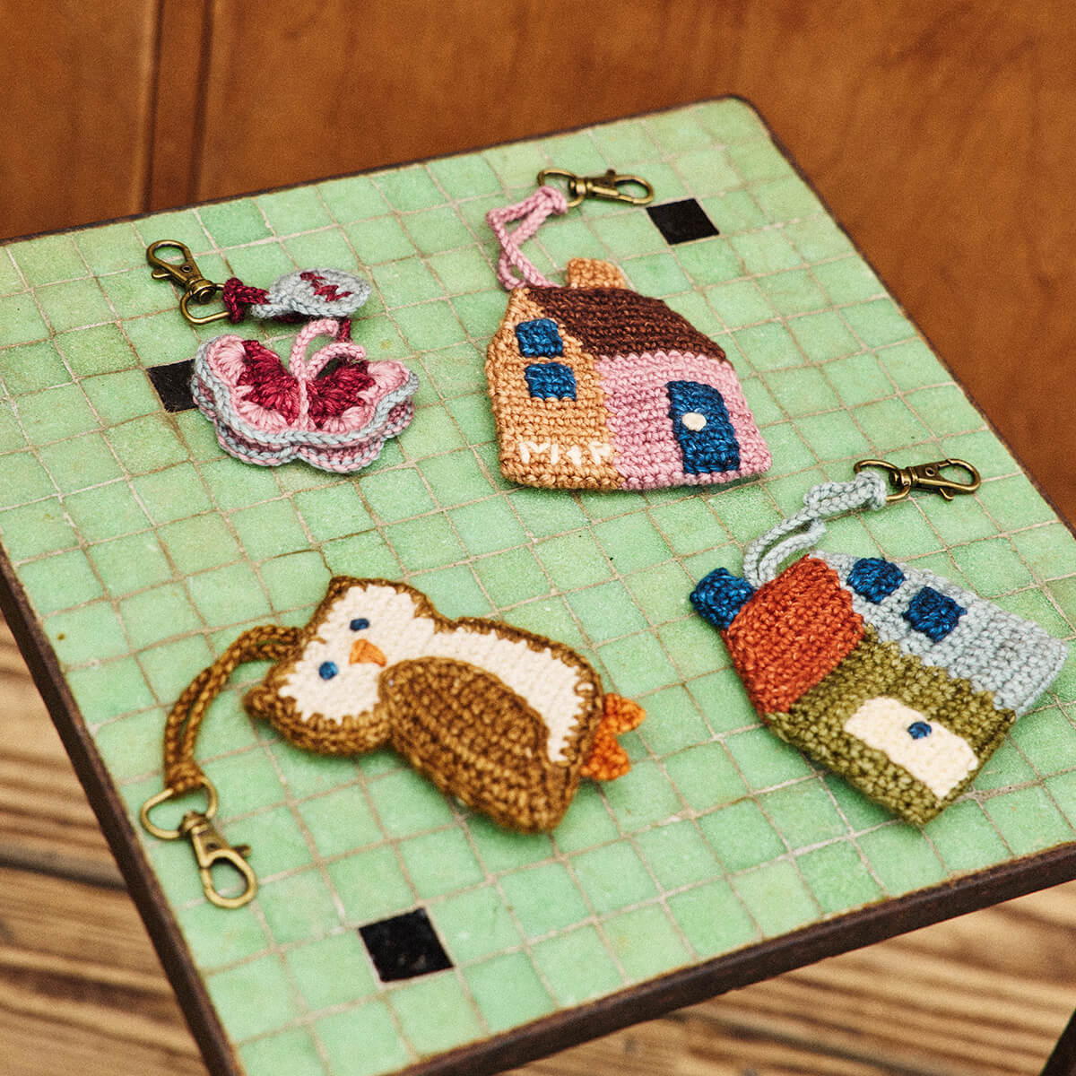 Home Bag Charm in Onsen by Misha & Puff