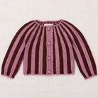 Circus Stripe Cardigan in Antique Rose by Misha & Puff