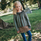 Circus Stripe Cardigan in Mink by Misha & Puff
