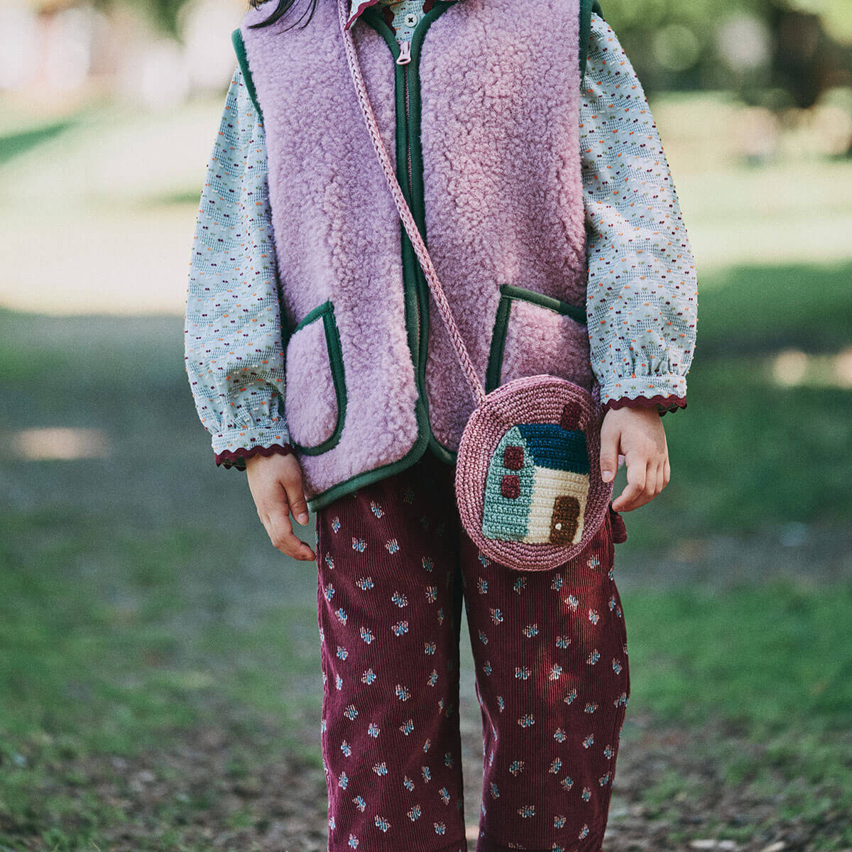 Corduroy Carpenter Overall in Cambridge Mariposa by Misha & Puff