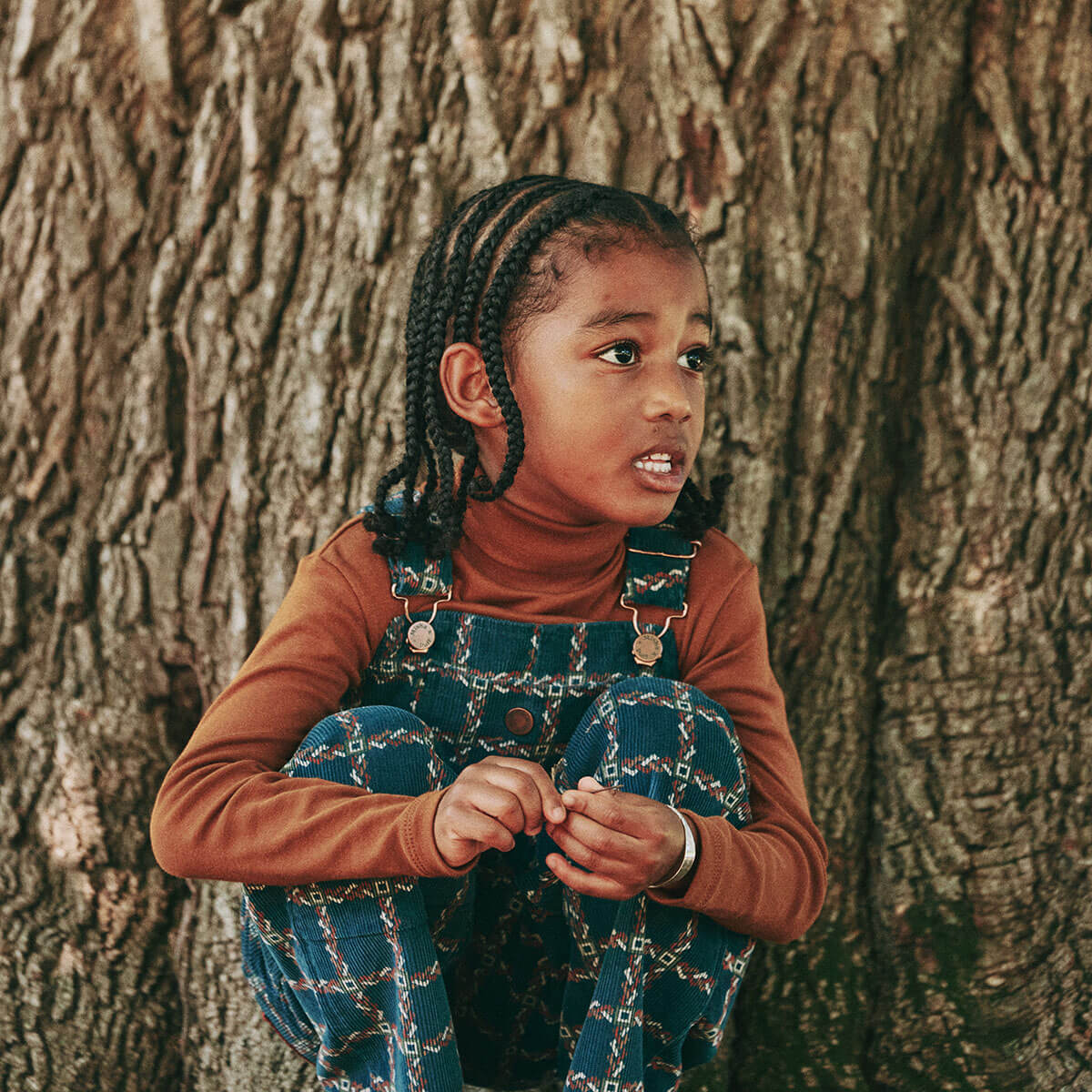 Corduroy Carpenter Overall in Marine Blue Portico by Misha & Puff