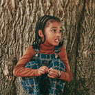 Corduroy Carpenter Overall in Marine Blue Portico by Misha & Puff
