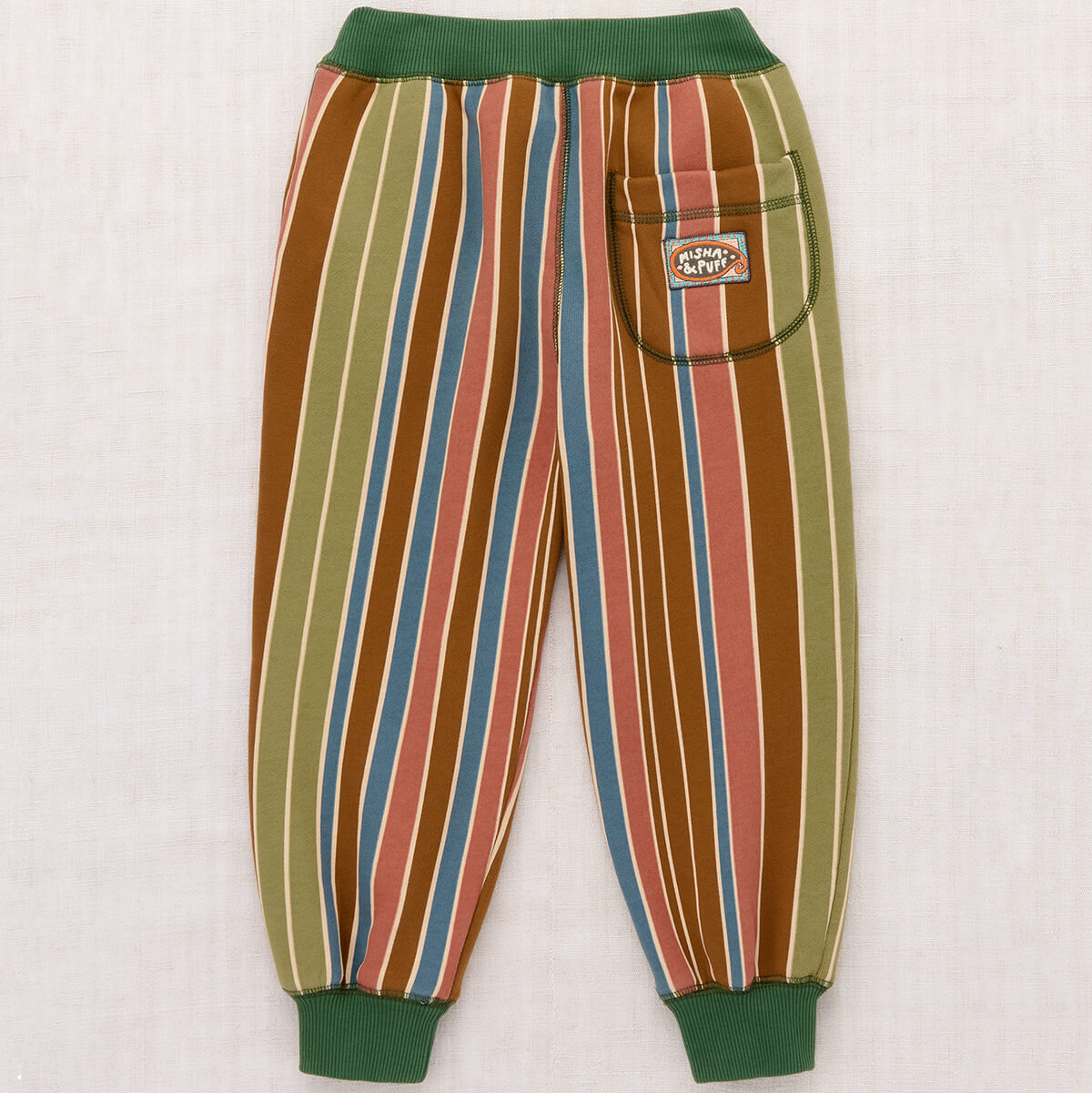Court Jogger in Nutmeg Afterschool Stripe by Misha & Puff