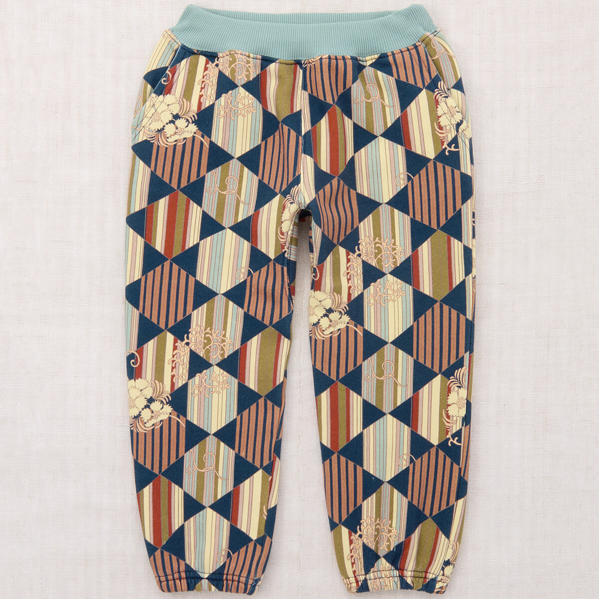 Gym Class Jogger in Marine Blue Tessellation by Misha & Puff