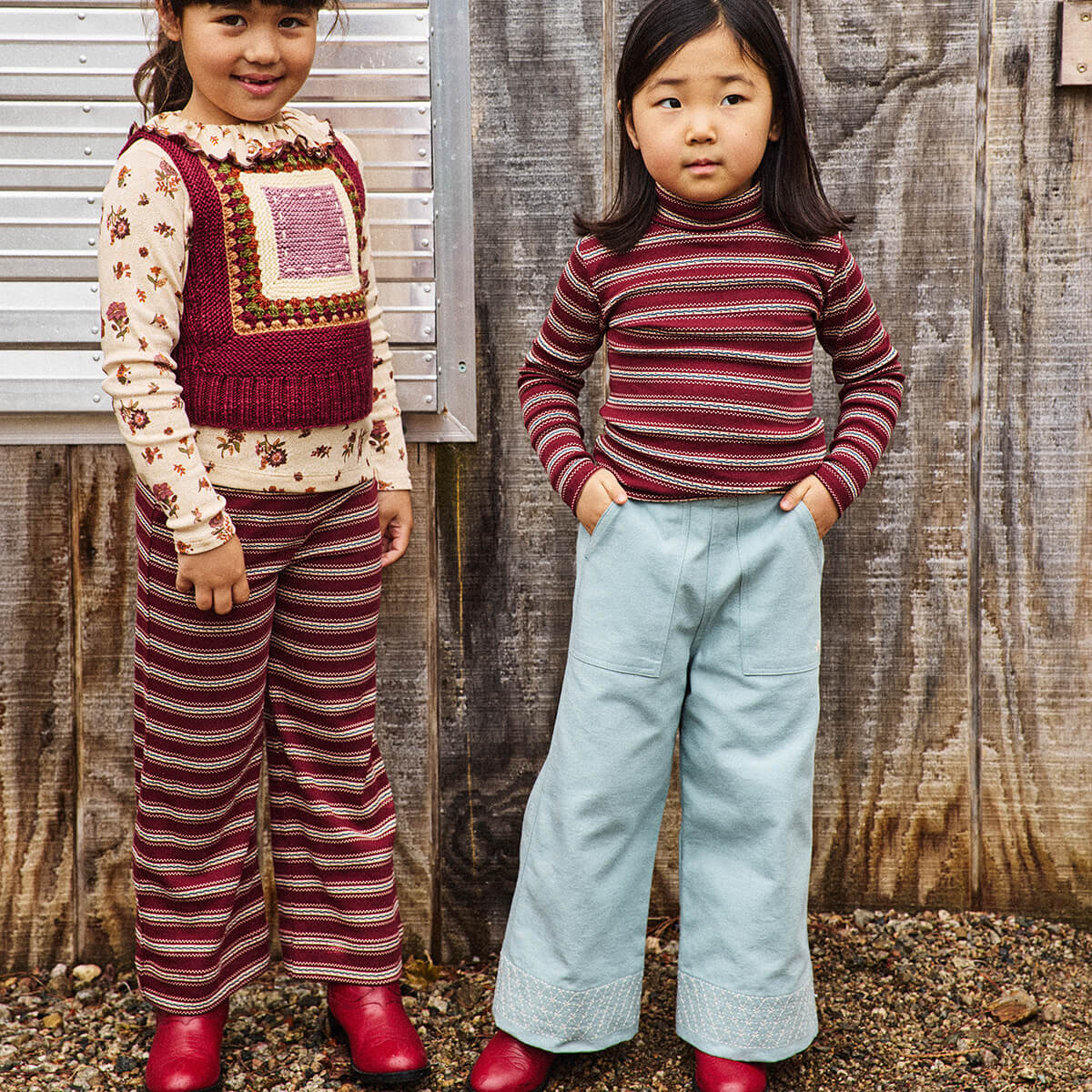 Little Paths Kickstand Pant in Onsen by Misha & Puff