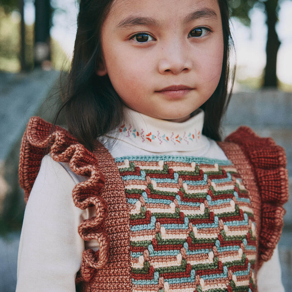 Millefleurs Turtleneck in String by Misha & Puff