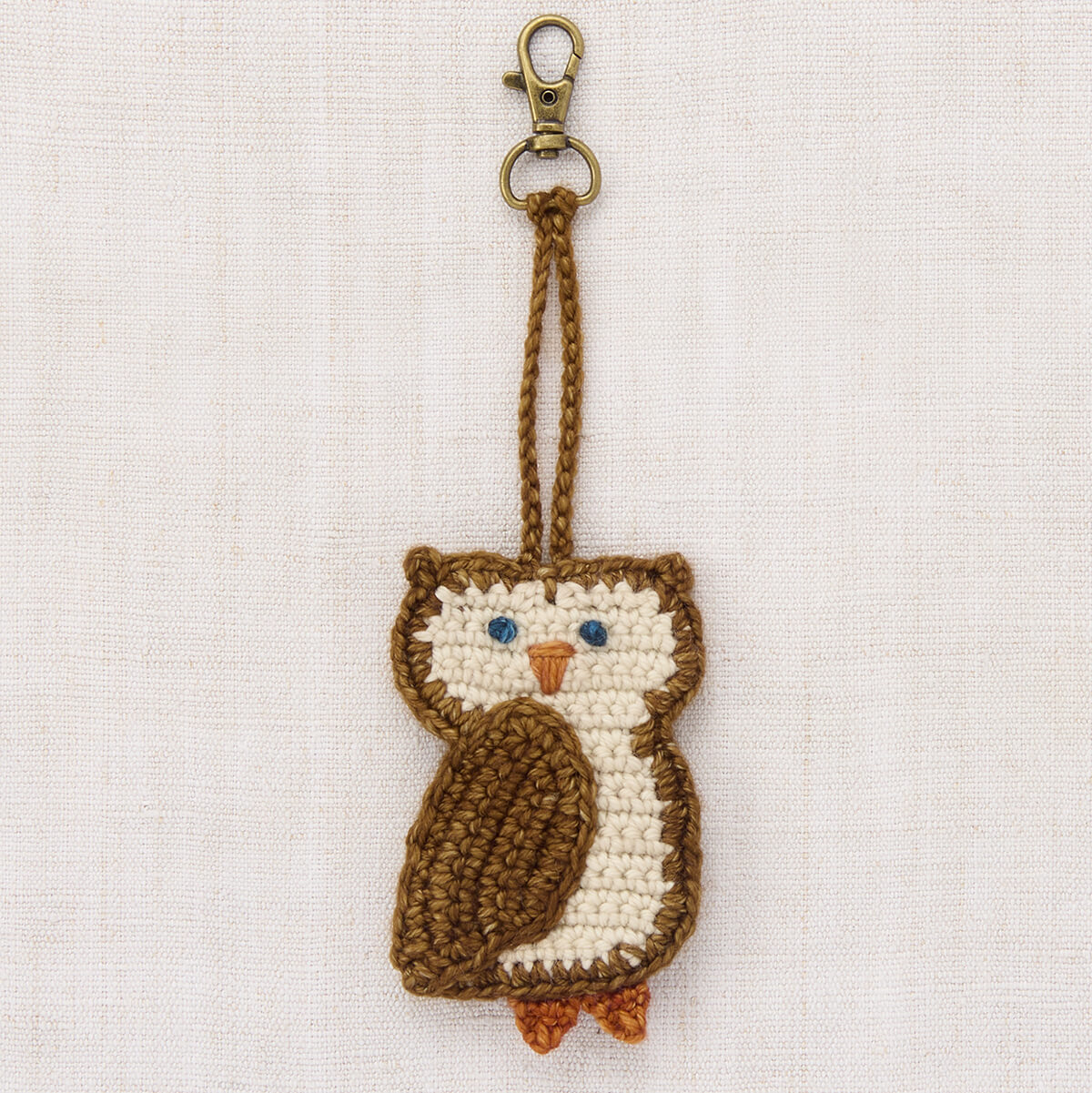 Owl Bag Charm in Nutmeg by Misha & Puff