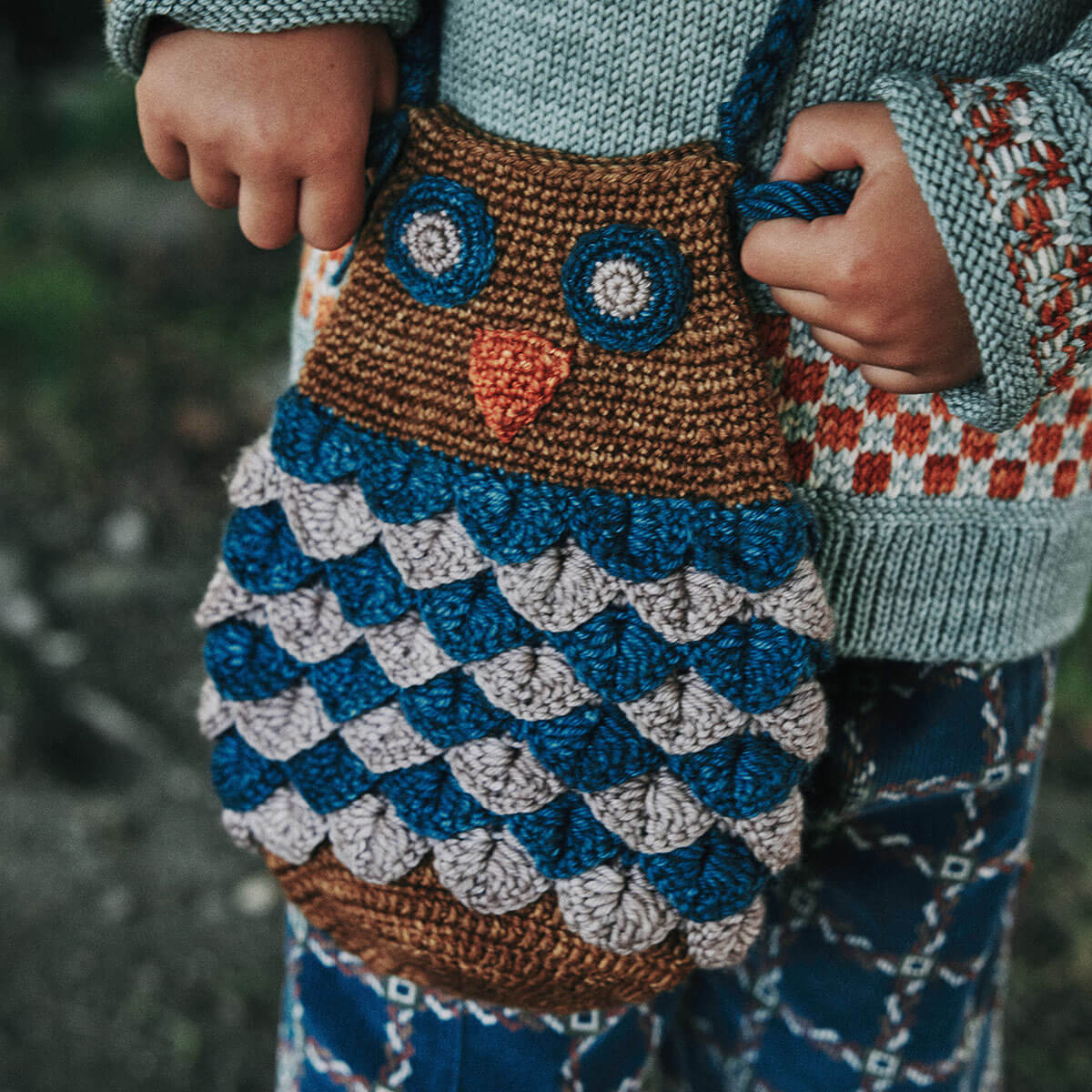 Owl Bag in Nutmeg by Misha & Puff