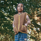 Pepitko Vest in Teddy Brown by Misha & Puff - NEED TO CHECK SIZING