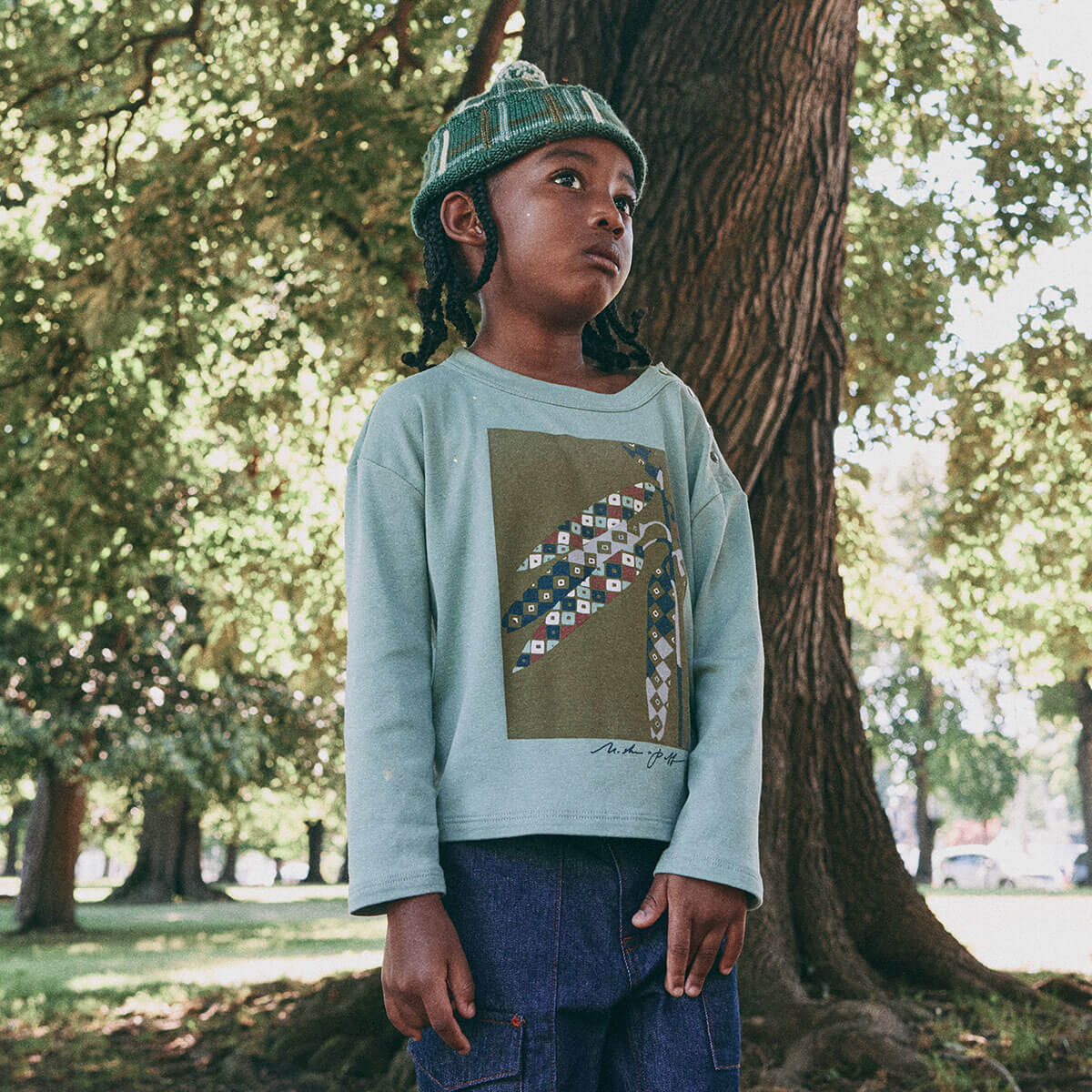 Plaid Cap in Bough by Misha & Puff