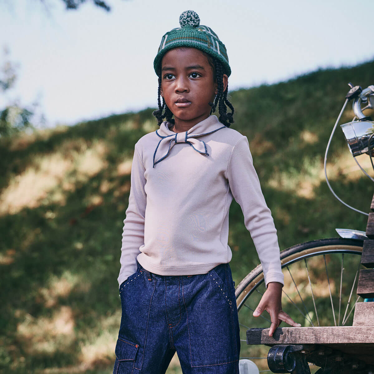 Plaid Cap in Bough by Misha & Puff