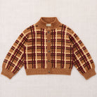 Plaid Davis Cardigan in Rose Gold by Misha & Puff