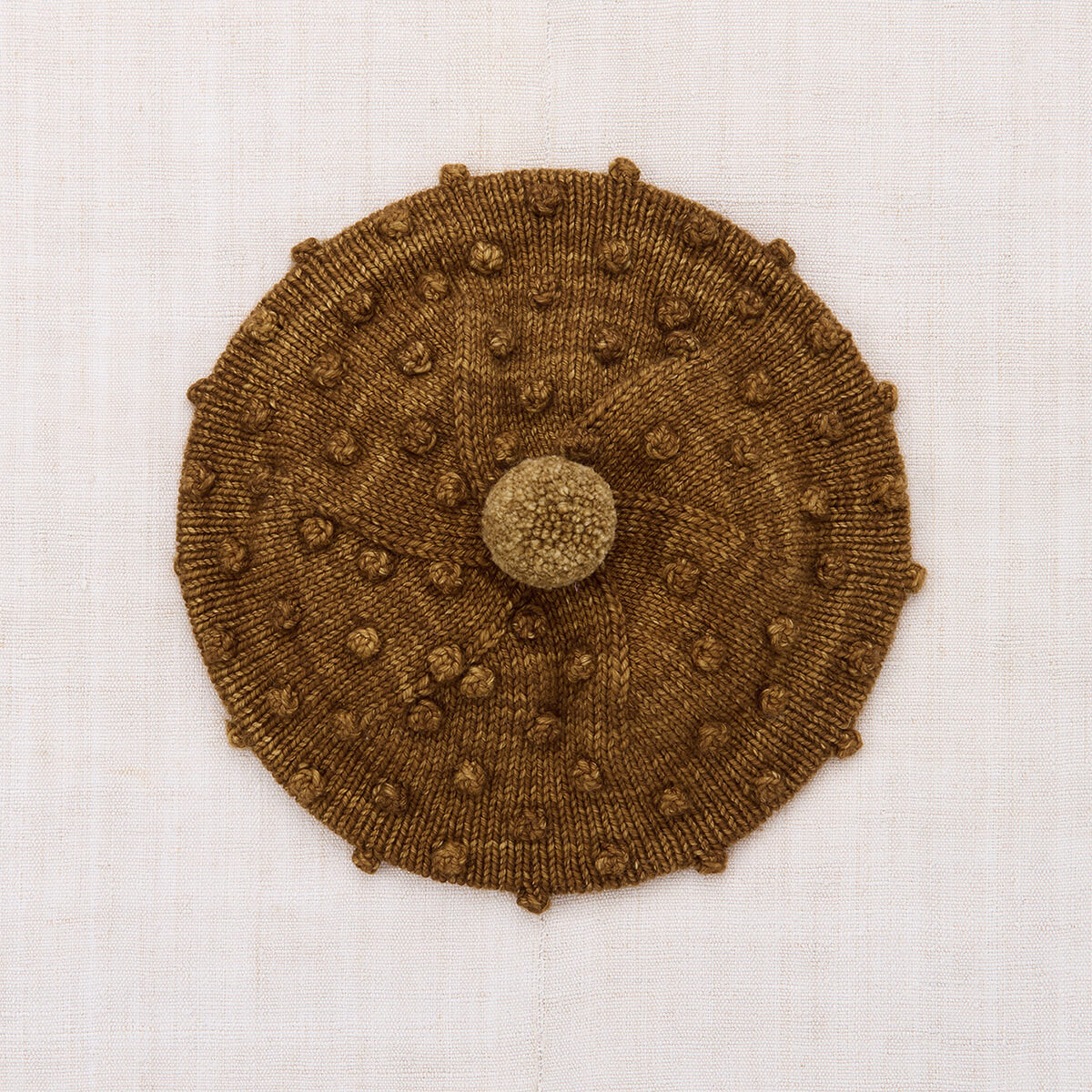 Popcorn Beret in Nutmeg by Misha & Puff – Junior Edition