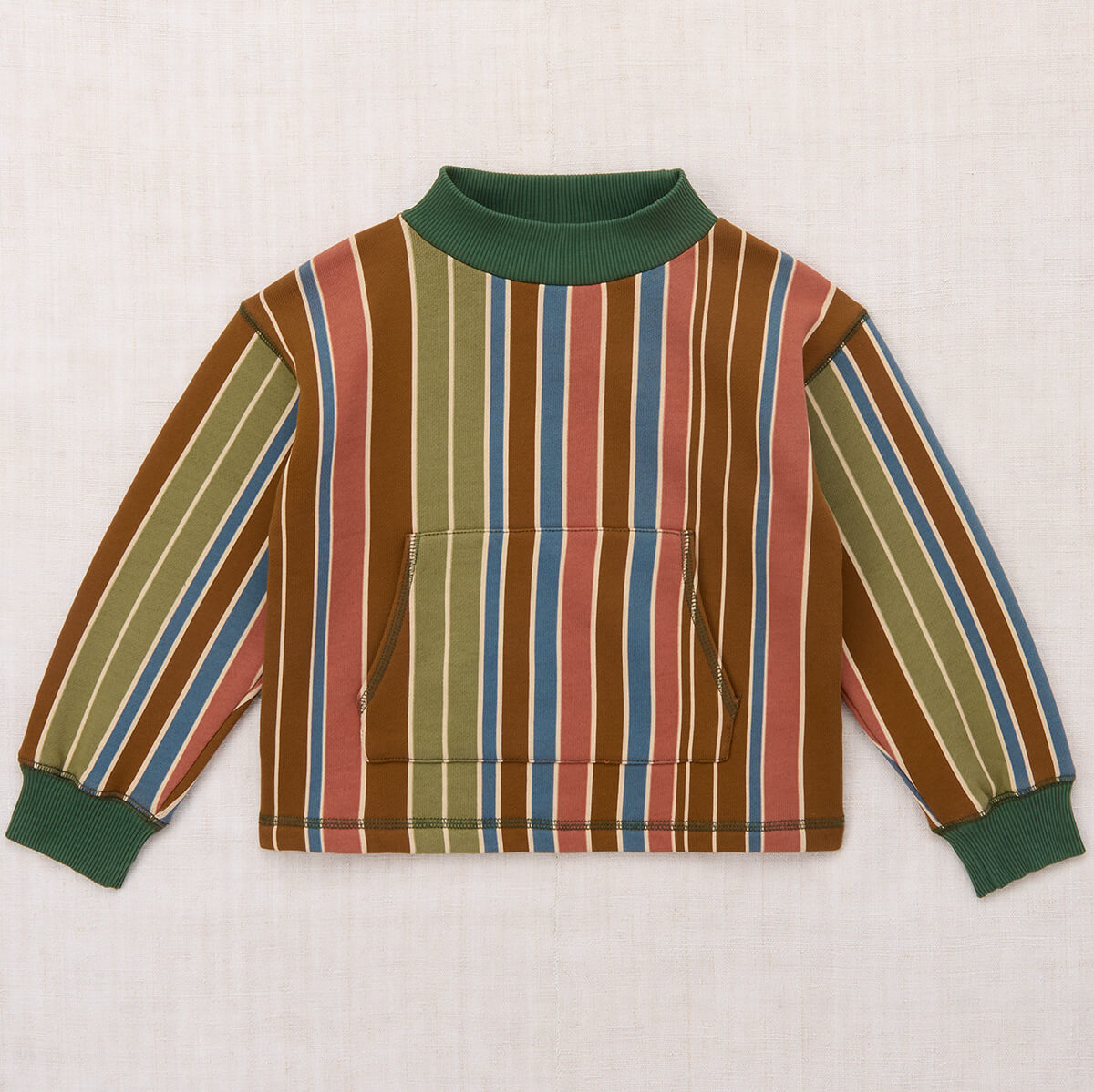 Roo Sweatshirt in Nutmeg Afterschool Stripe by Misha & Puff