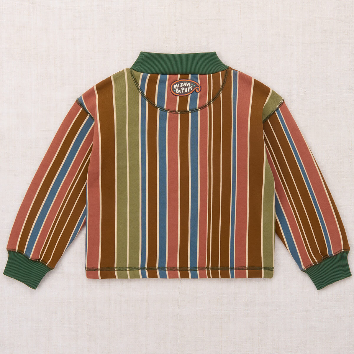 Roo Sweatshirt in Nutmeg Afterschool Stripe by Misha & Puff