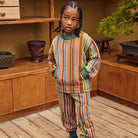 Roo Sweatshirt in Nutmeg Afterschool Stripe by Misha & Puff