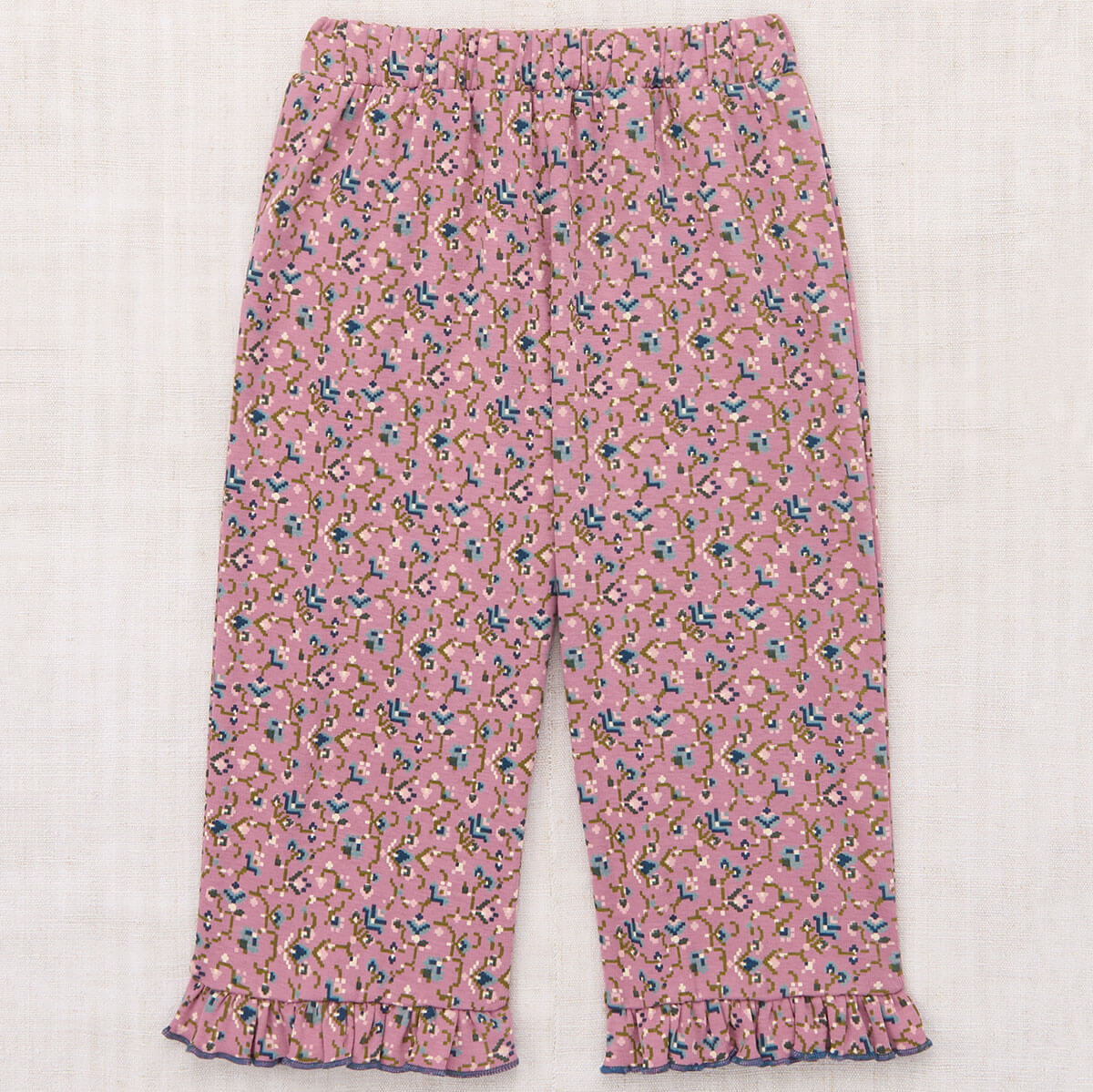 Ruffle Pedal Pusher in Antique Rose Millefleurs by Misha & Puff