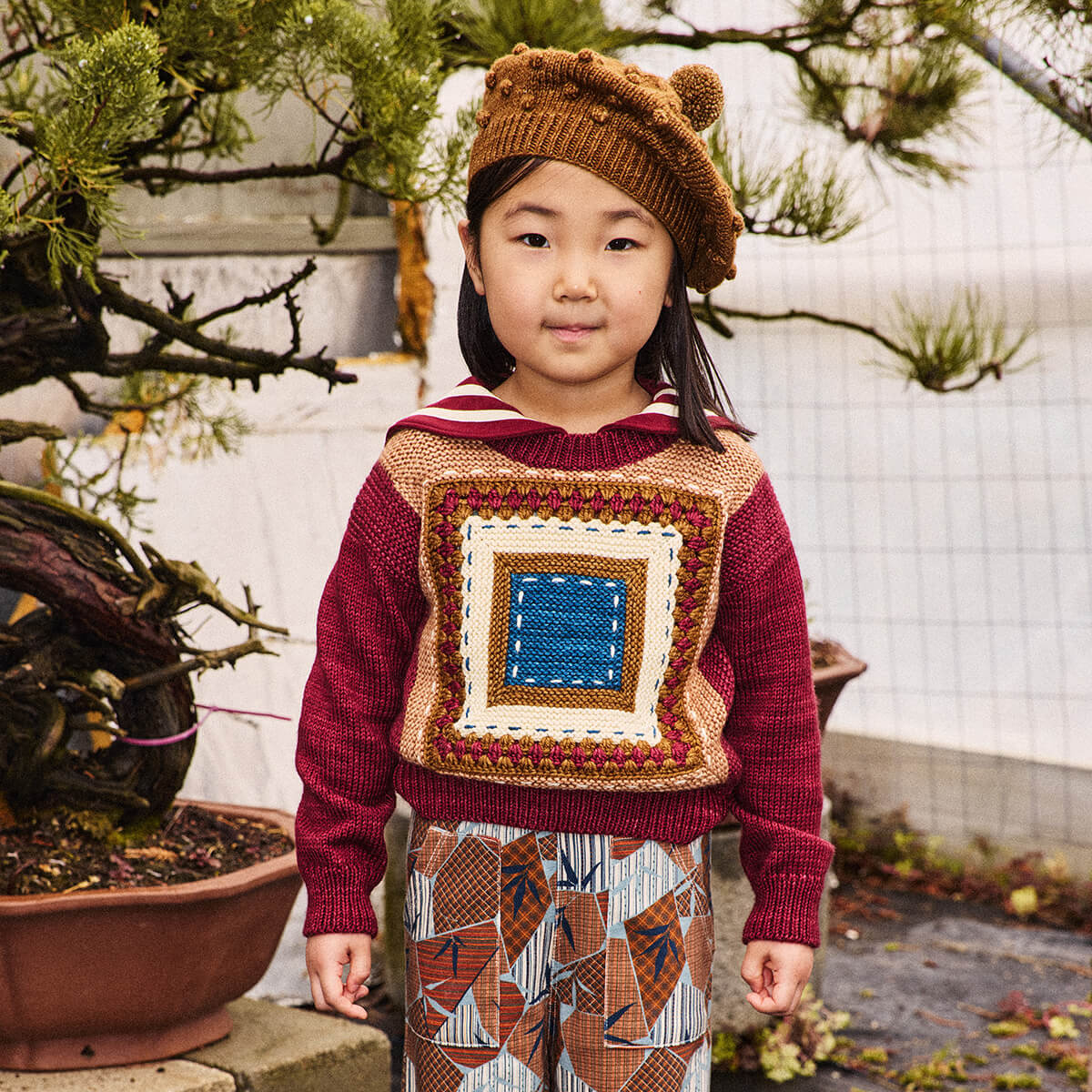 Running Stitch Sweater in Cambridge by Misha & Puff