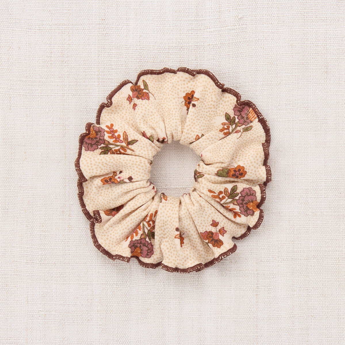 Hair Scrunchie in String / Antique Rose Holyoake Floral by Misha & Puff