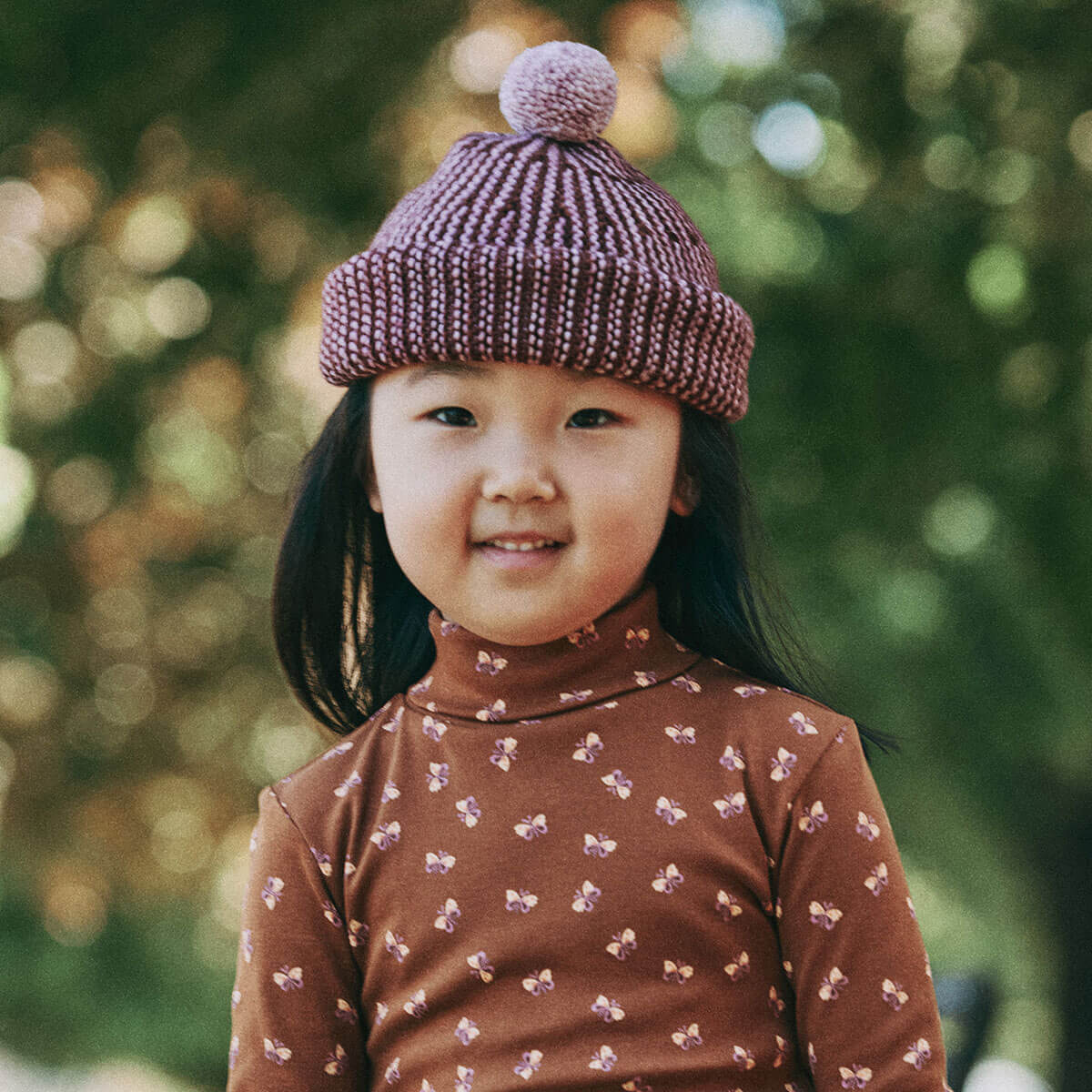 Strata Garter Hat in Antique Rose by Misha & Puff