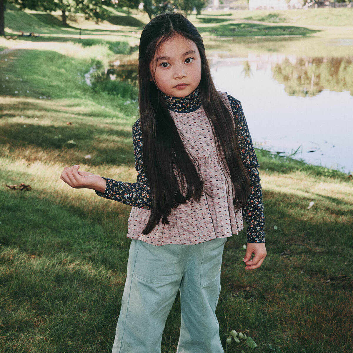 Turtleneck in Astronomy Millefleurs by Misha & Puff