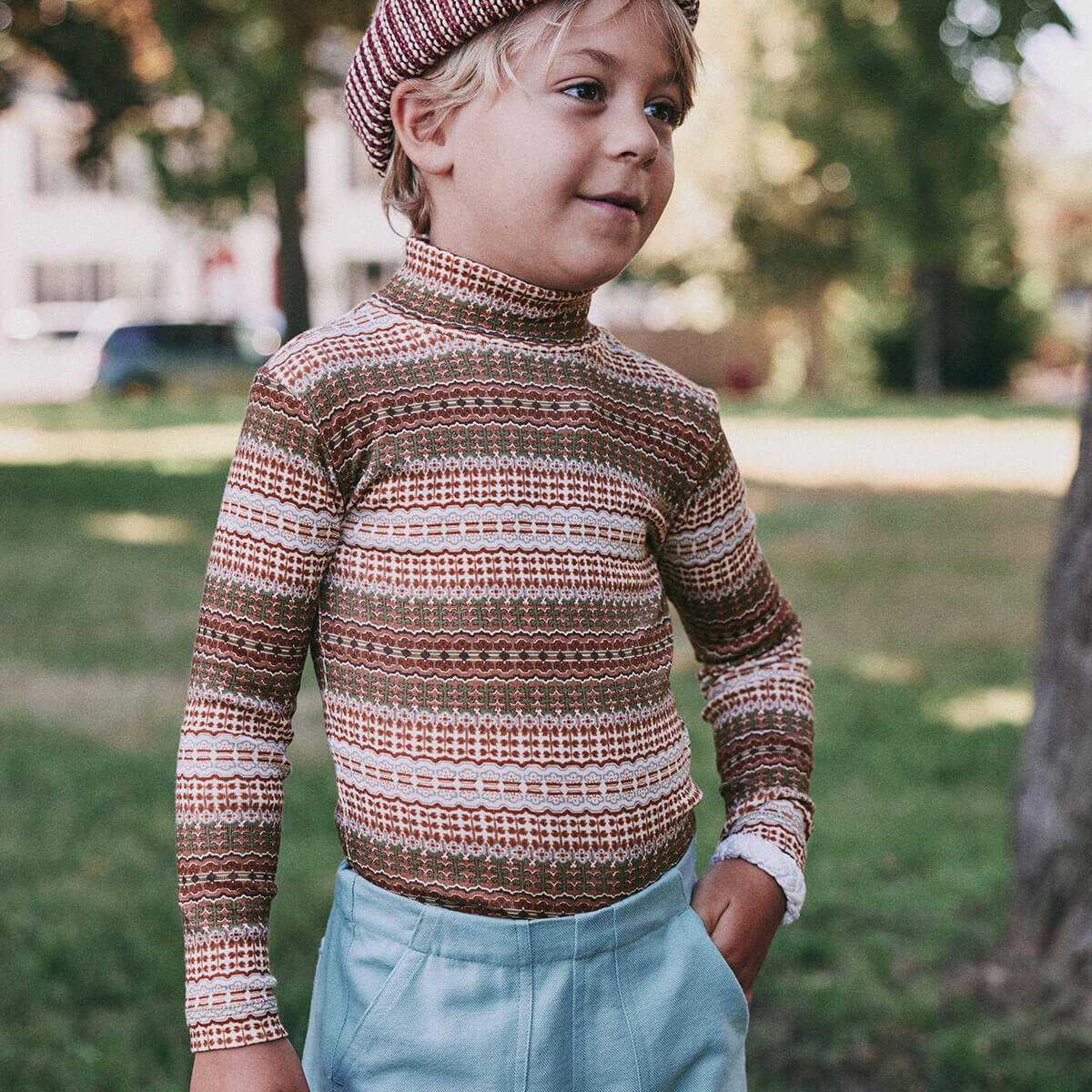 Turtleneck in Nori Arable by Misha & Puff