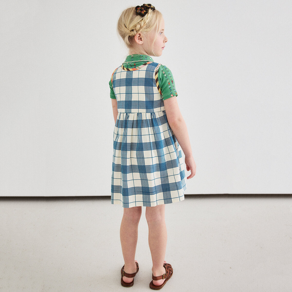 Agatha Dress in Prussian Blue Piazza by Misha & Puff – Junior Edition