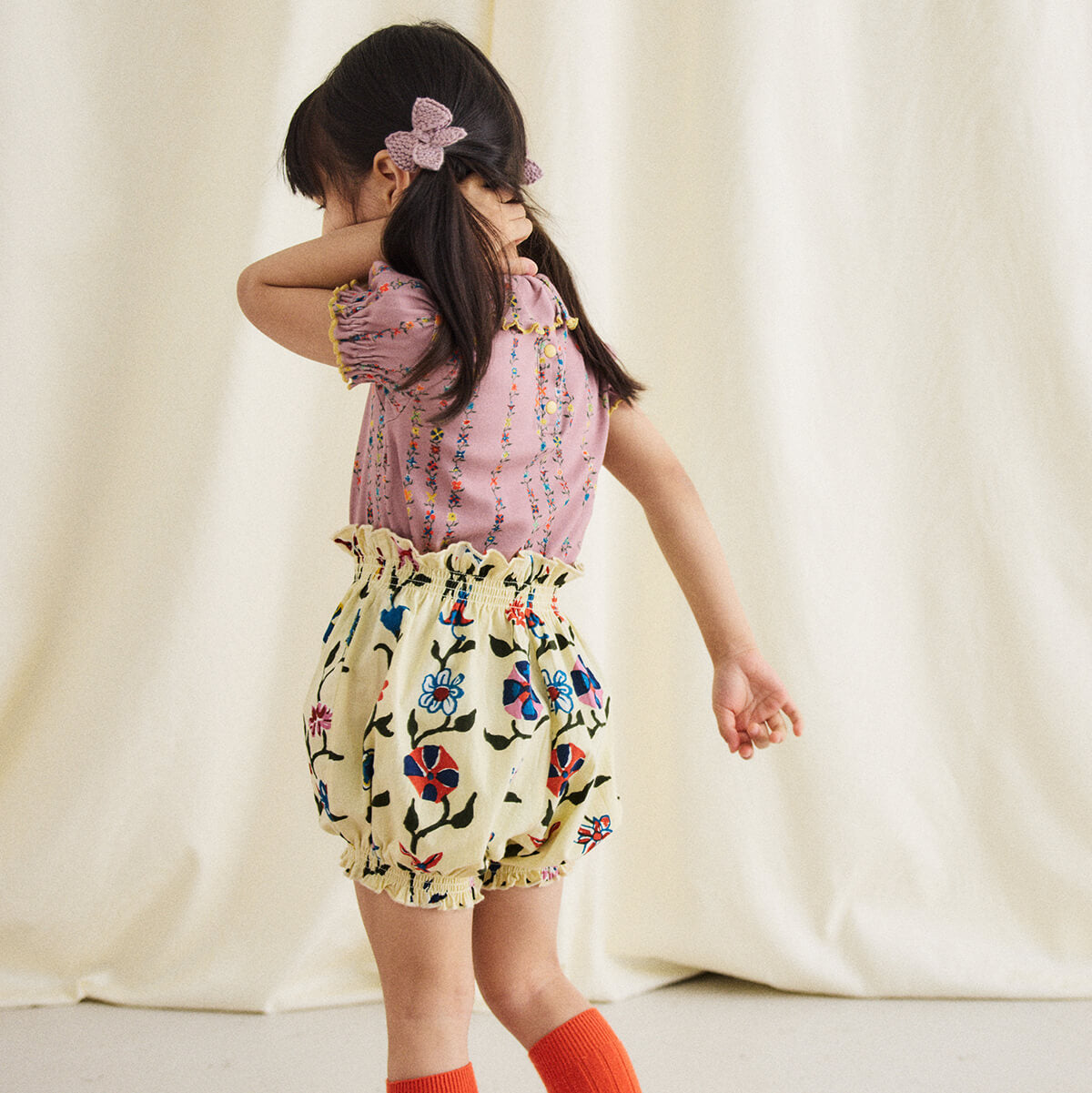 misha and puff Alabaster Botanica Dress Bloomer in Alabaster