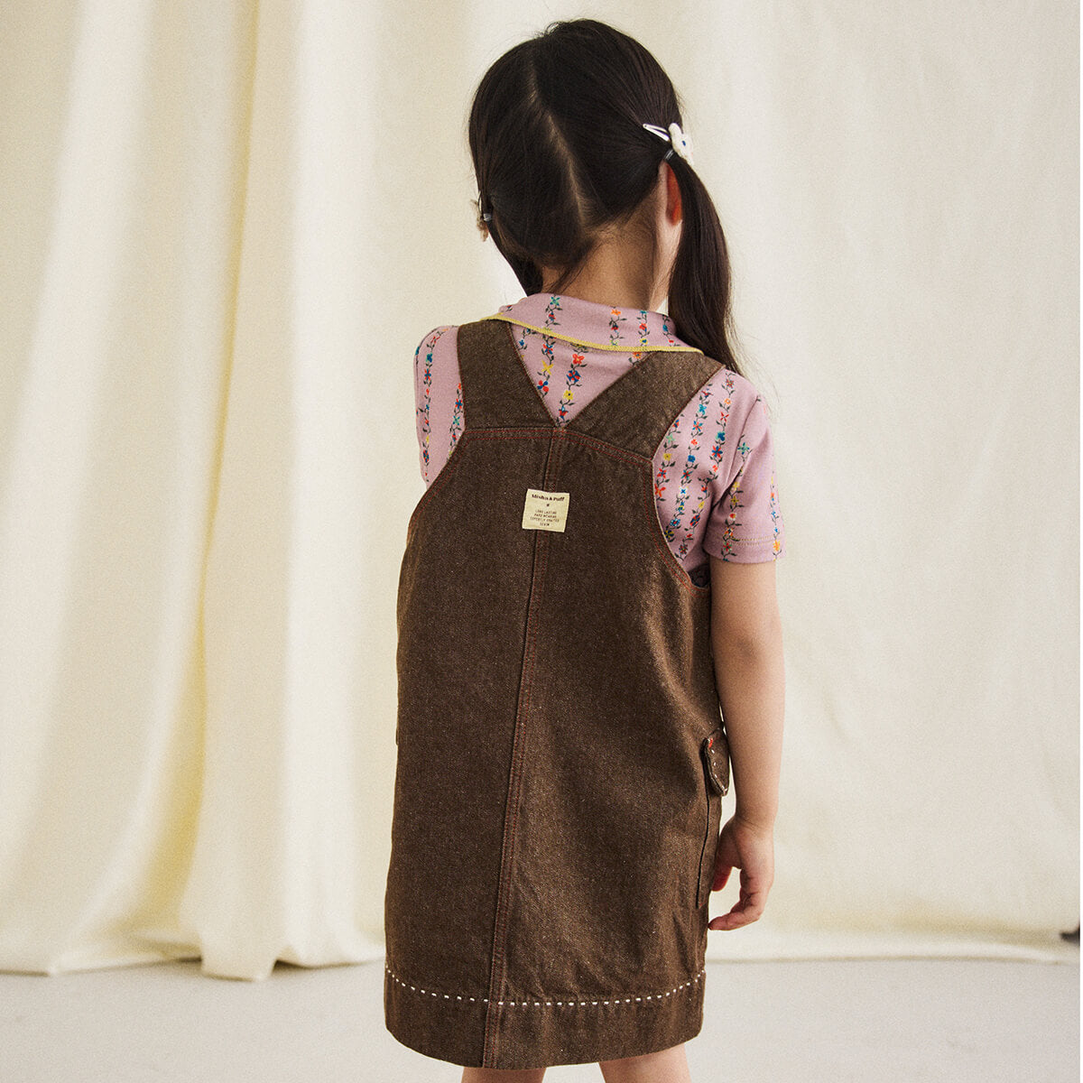 Misha & Puff Buckle Jumper Dress in Earth – Junior Edition