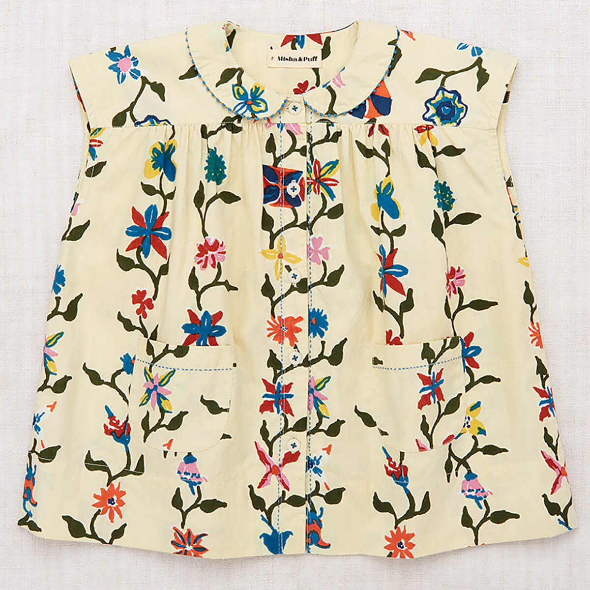 Nanna Tunic in Alabaster Botanica by Misha & Puff – Junior Edition