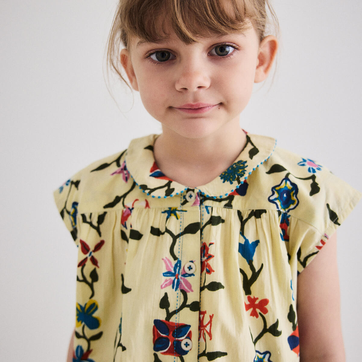 Nanna Tunic in Alabaster Botanica by Misha & Puff – Junior Edition