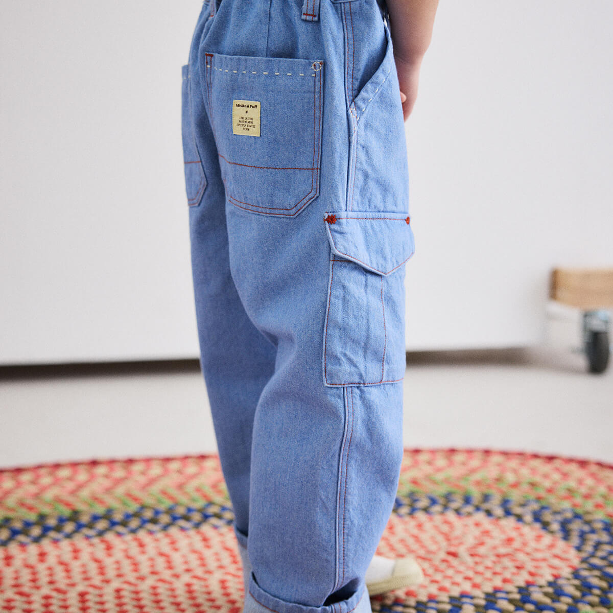 Misha & Puff Utility Jeans in Baby Blue – Junior Edition