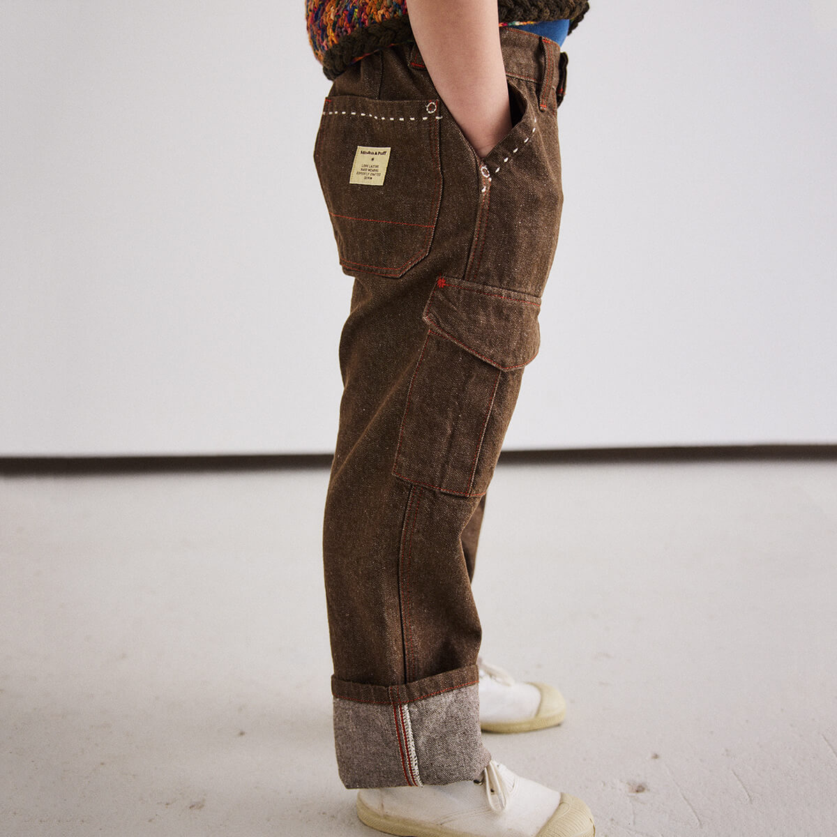 Misha & Puff Utility Jeans in Earth – Junior Edition