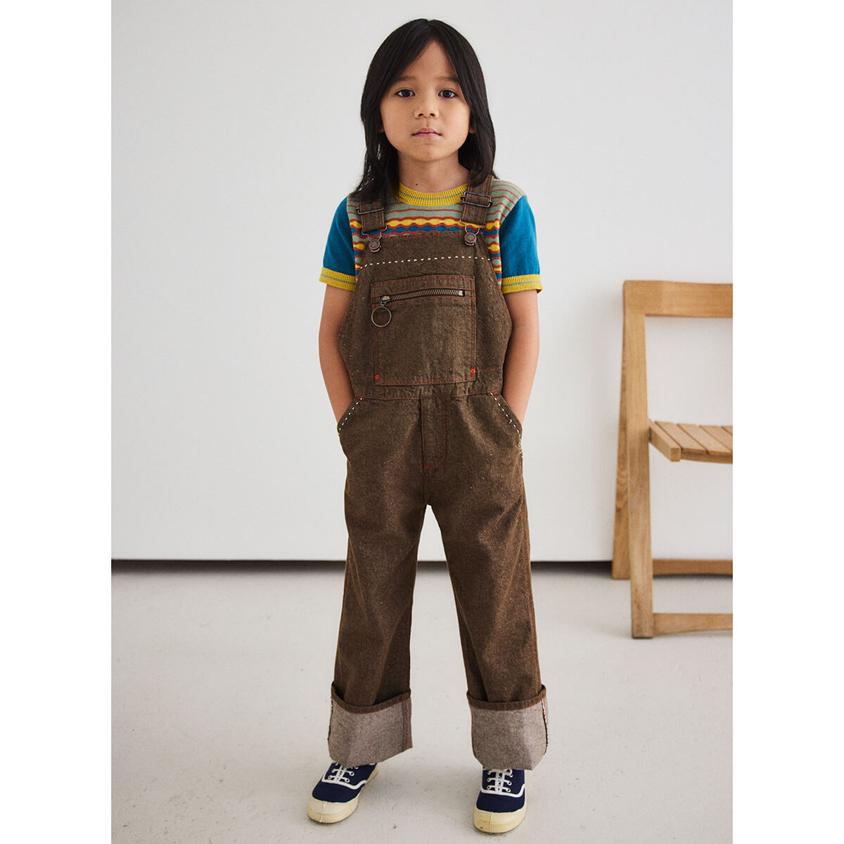 Misha & Puff Zip Overall in Earth Denim – Junior Edition