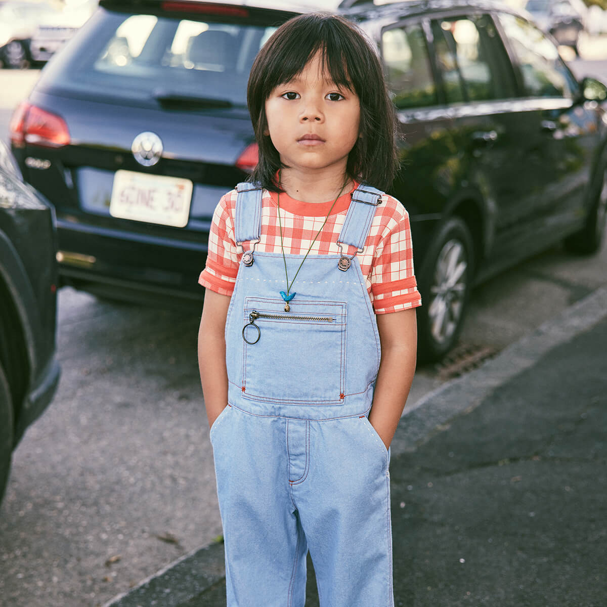 Misha & Puff Zip Overall in Baby Blue Denim – Junior Edition