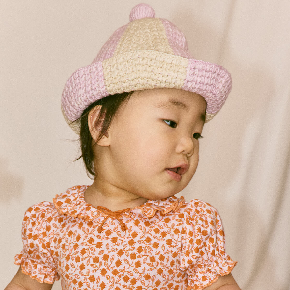 Baby Crochet Tulip Hat in Aura by Misha & Puff – Junior Edition