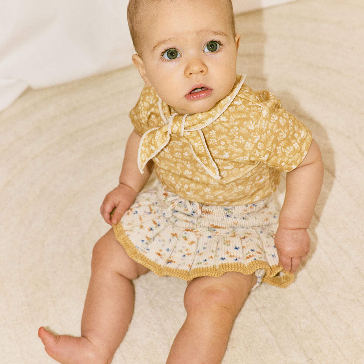 Baby Skating Pond Skirt in Seashore Confetti by Misha & Puff