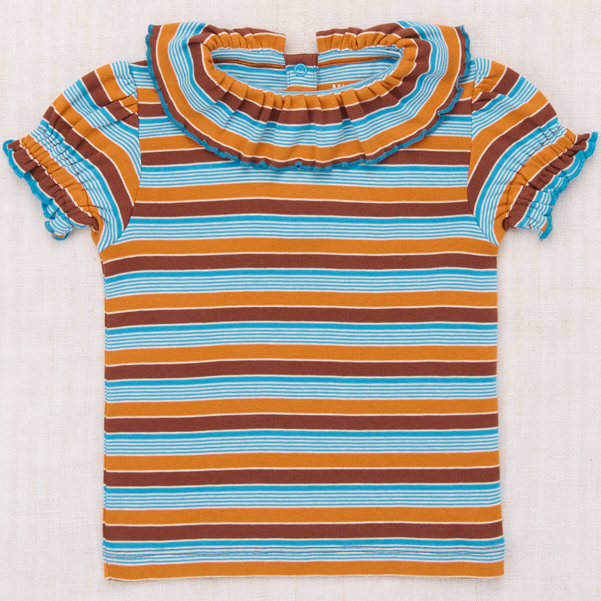 【misha＆puff】 BalloonSleeve Paloma Tee5y Kids' Balloon Sleeve Paloma Tee in Bright Sky Avenue Stripe by