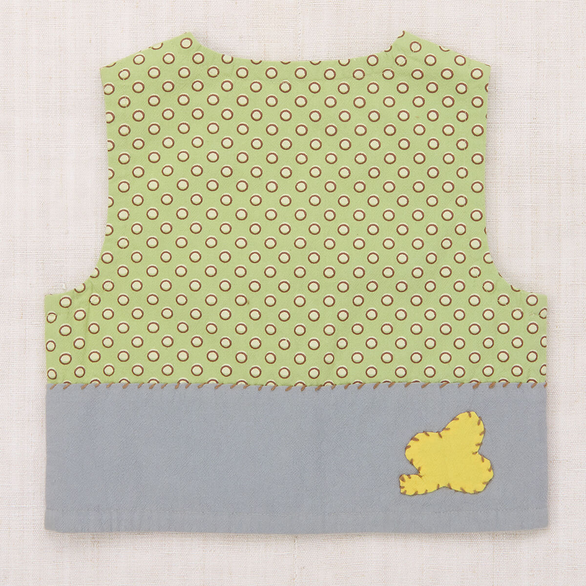 Kids' Flock Appliqué Vest in Aventurine Ben-Day Dots by Misha