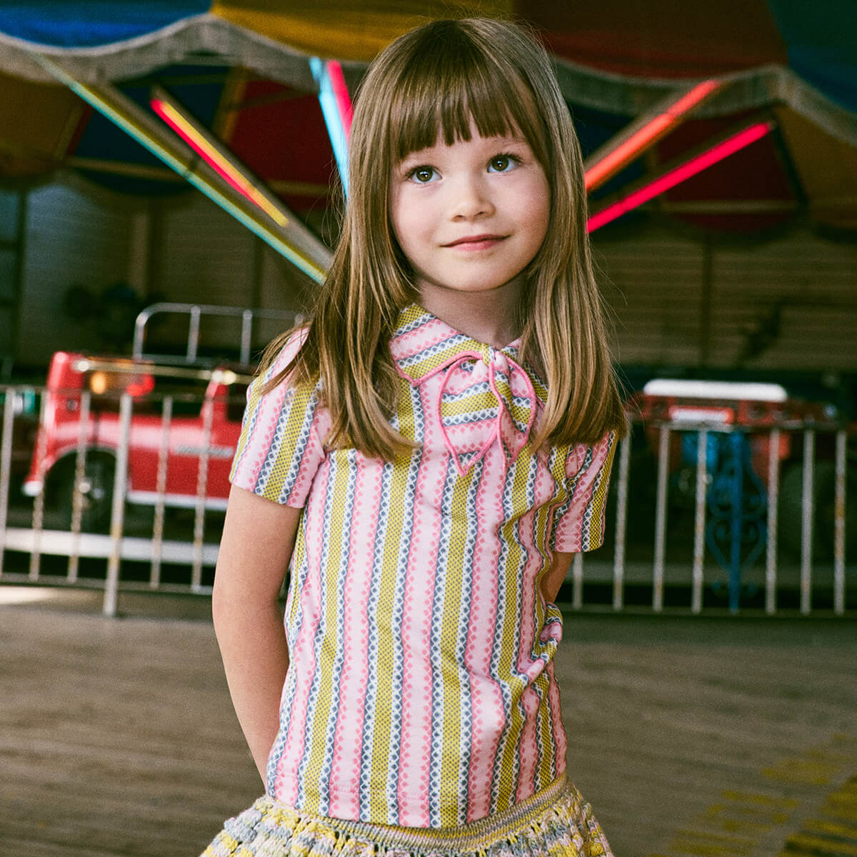 Kids' Junior Scout Tee in Aura Vaquero Stripe by Misha & Puff
