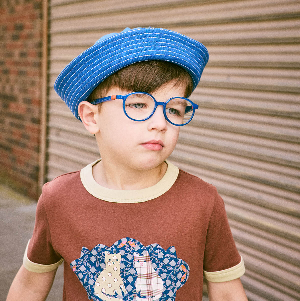 Kids' Little Paths Sunfish Sailor Hat in Blue Ribbon by Misha